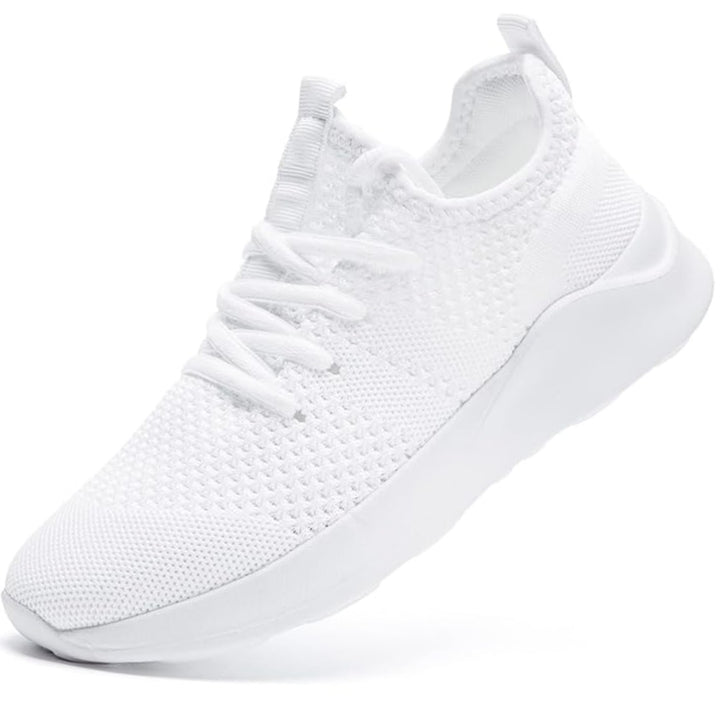 Knit lace up workout sneaker side view