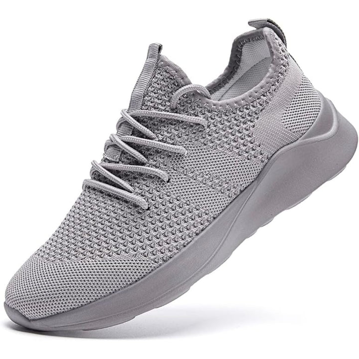 Diamond knit lace up sneaker side view