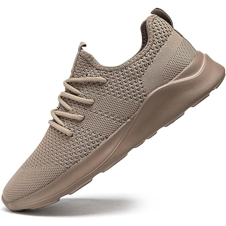 Diamond knit lace up workout sneaker side view