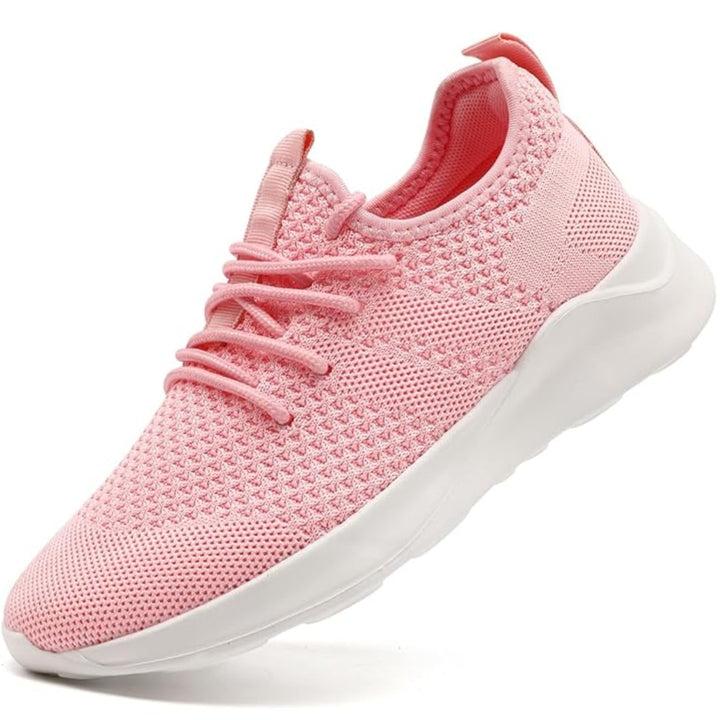 Knit lace up gym sneaker side view