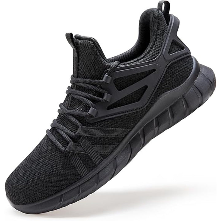 Knit mesh walking sneaker with tonal sole side view