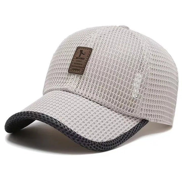 Men's Mesh Baseball Cap with Adjustable Back Strap shown in Khaki