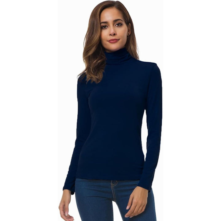 Fitted turtleneck top front view