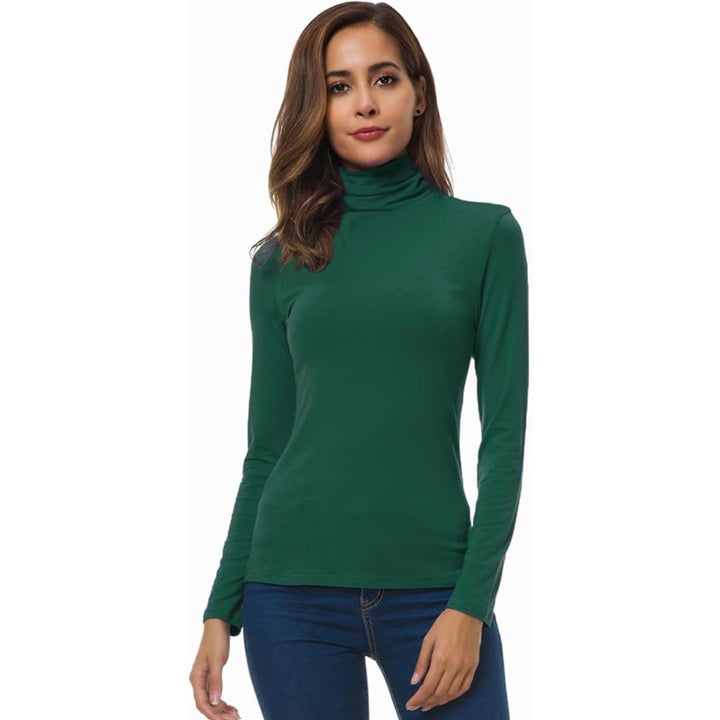 Long sleeve slim fit turtleneck front view