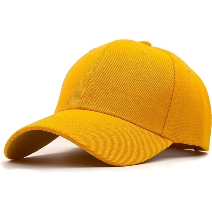 Plain baseball cap with curved brim front view