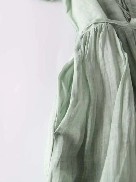 Gathered skirt and drawstring tie detail
