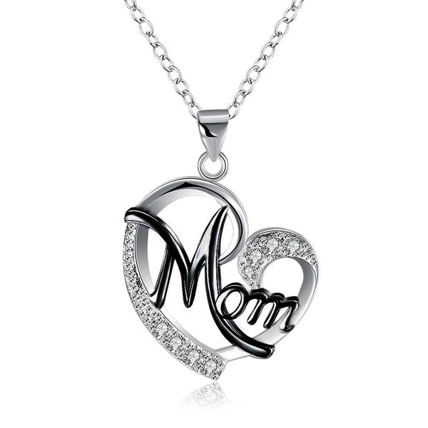 Mom Heart Pendant Necklace