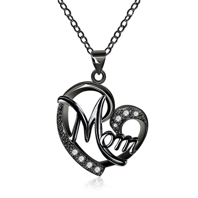 Mom Heart Pendant Necklace