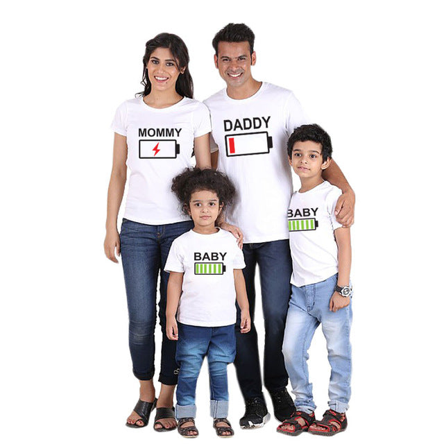 Family Matching Outfit - Battery Levels