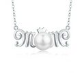 925 Sterling Silver Mom Pendant Necklace
