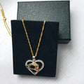 Mother & Baby Heart Pendant Necklace Gift Set – Sterling Silver