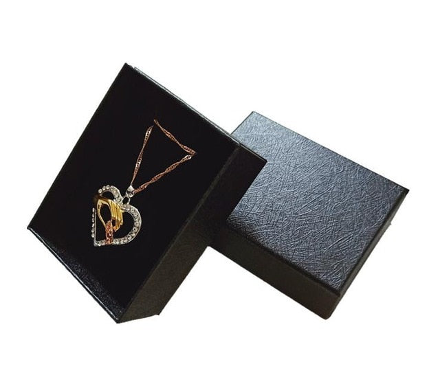 Mother & Baby Heart Pendant Necklace Gift Set – Sterling Silver