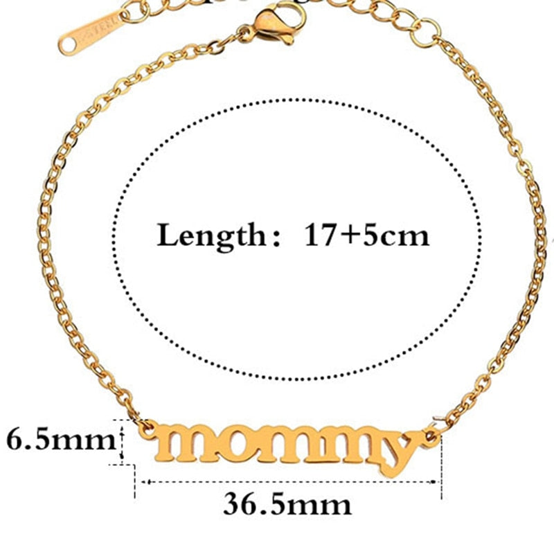 Mommy Stainless Steel Bracelet – Gold or Silver